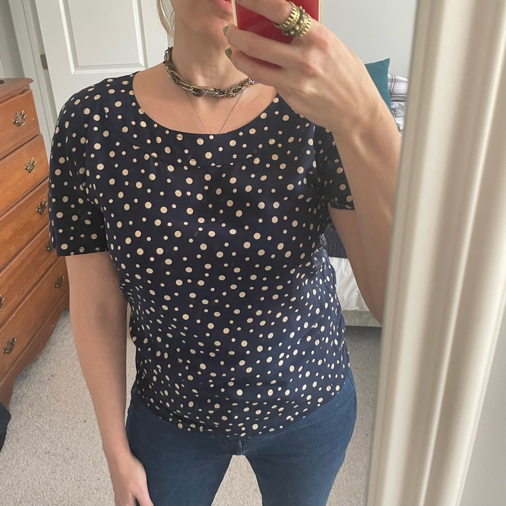 Gucci silk polka-dot blouse, most likely vintage!